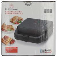 Daily Home Tosti Wafelijzer Set Zwart - thumbnail