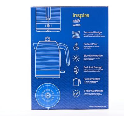 Russell Hobbs 24360-70 Inspire 1.7L waterkoker, snelkook, zichtbaar waterniveau, kalksteenfilter - wit Russell Hobbs 24360-70 Inspire 1.7L waterkoker, snelkook, zichtbaar waterniveau, kalksteenfilter - wit