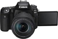 Canon EOS 90D Spiegelreflexcamera, met lens EF-S 18-135mm F3.5-5.6 IS USM (32,5 MP, 7,7 cm (3 inch) Vari-Angle aanraak-lcd, APS-C-sensor, 4K, full-hd, wifi, bluetooth), zwart - thumbnail