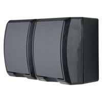 REV 0007091900 Stopcontact (opbouw) IP44 Antraciet - thumbnail