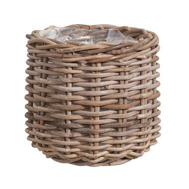 Bloempot Steef - rattan naturel - 22xØ22 cm