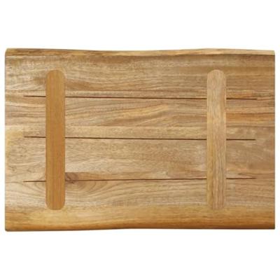 Tafelblad met natuurlijke rand 70x40x2,5 cm massief mangohout