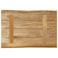 Tafelblad met natuurlijke rand 70x40x2,5 cm massief mangohout - thumbnail