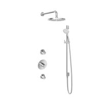 Hotbath Get Together IBS2RCR inbouwdouche met 3s handdouche, 25cm hoofddouche en glijstang chroom - thumbnail