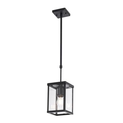 QAZQA Industriële buiten hanglamp zwart IP44 - Charlois