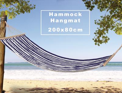 ProGarden Hangmat gestreept 200x80 cm blauw