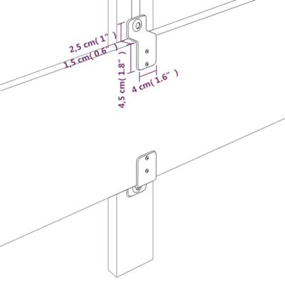 Hoofdborden 2 st 100x7x78/88 cm fluweel zwart
