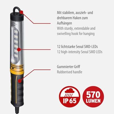 Brennenstuhl LED-werkplaatslamp | IP65 | WL 550 | 520lm | 5m | H07RN-F2x1,0 1175470010 - thumbnail