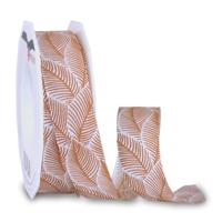 Lint | 25mm | 20m | Leaves | PET | bruin - thumbnail