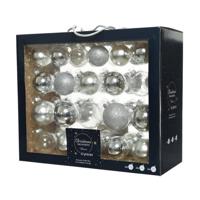 Kerstballen Glas Mix Zilver 42st - thumbnail