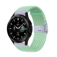 Braided nylon bandje - Lichtgroen - Samsung Galaxy Watch 4 Classic - 42mm / 46mm - thumbnail