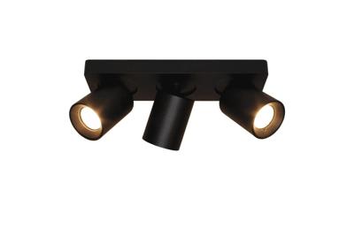 Artdelight 3-lichts opbouwspotMegano zwart - PL MEGANO3 ZW