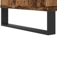 Hoge kast 60x36x110 cm bewerkt hout oud houtkleurig - thumbnail