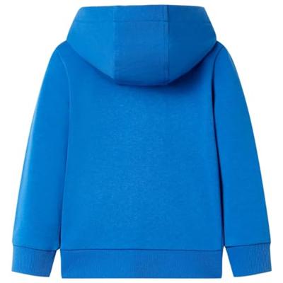 Kindervest met capuchon en rits 104 blauw