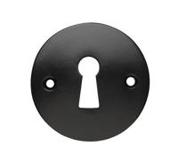 De Oude Deurklink Sleutelrozet rond in mat zwart - thumbnail