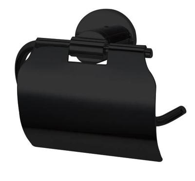 Best Design Toiletrolhouder Nero Zwart met klep