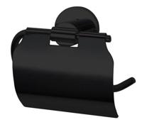 Best Design Toiletrolhouder Nero Zwart met klep - thumbnail