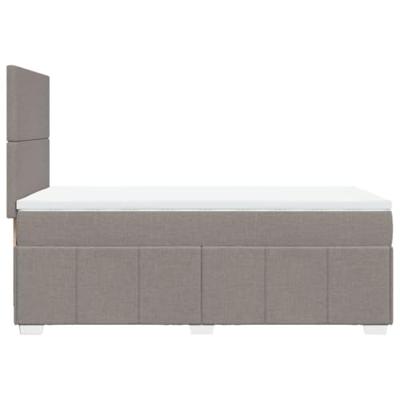 Boxspring met matras stof taupe 90x200 cm - thumbnail
