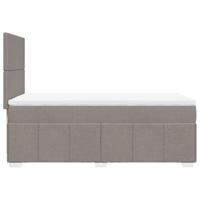 Boxspring met matras stof taupe 90x200 cm - thumbnail