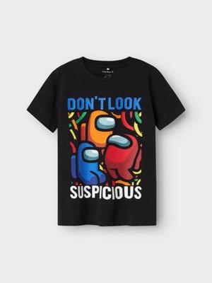 Name it zomer shirt jongens - zwart - Nkmfocus