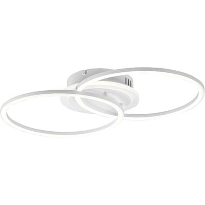 LED Plafondlamp - Plafondverlichting - Trion Venda - 25W - Natuurlijk Wit 4000K - Dimbaar - Rond - Mat Wit - Aluminium