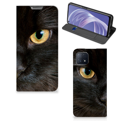 OPPO A73 5G | Hoesje maken | Zwarte Kat