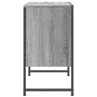 Wastafelkast 60x33x60 cm bewerkt hout grijs sonoma eikenkleurig Wastafelkast 60x33x60 cm bewerkt hout grijs sonoma eikenkleurig