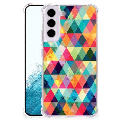 Samsung Galaxy S22 Doorzichtige Silicone Hoesje Geruit Samsung Galaxy S22 Doorzichtige Silicone Hoesje Geruit