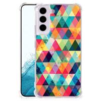 Samsung Galaxy S22 Doorzichtige Silicone Hoesje Geruit - thumbnail