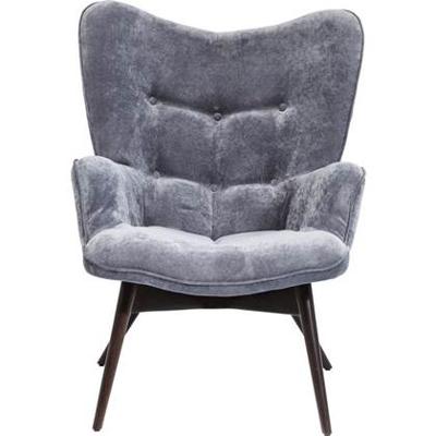 Kare Design Vicky Fauteuil - Fluweel Grijs Kare Design Vicky Fauteuil - Fluweel Grijs