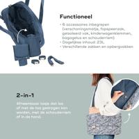 Babymoov Day to Day luiertas - Trendy en functioneel, Inhoud 23L, Veel vakken, Inclusief 6 accessoires, Palm - thumbnail