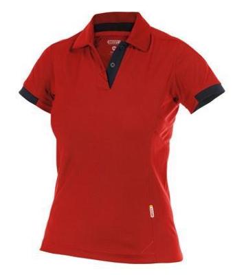 DASSY polo traxion women rood/zwart xs