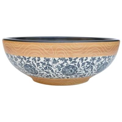 VidaXL Opzetwasbak rond φ41x14 cm keramiek meerkleurig