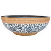 VidaXL Opzetwasbak rond φ41x14 cm keramiek meerkleurig - thumbnail