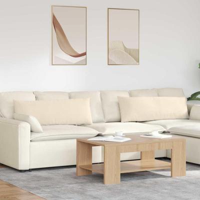 VidaXL Sofa kussens 2 stuks beige 120 x 40 cm stof