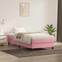 Boxspring zonder matras fluweel roze 90x220 cm - thumbnail