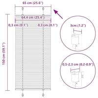 Pliss rolgordijn 65x150 cm stofbreedte 64,4 cm petrol groen - thumbnail