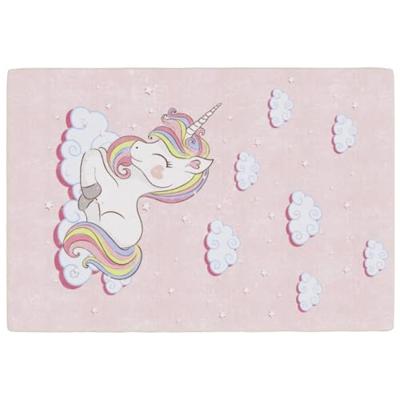 Kindervloerkleed eenhoorn wasbaar antislip 160x230 cm groen - thumbnail