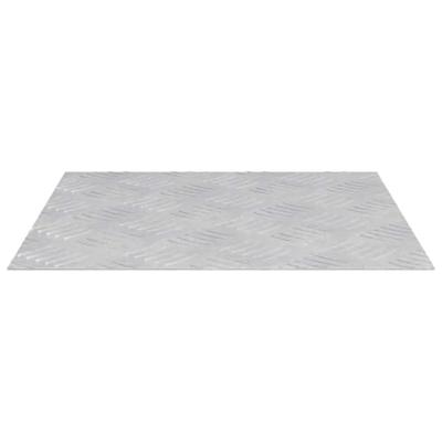 VidaXL Trap tread vierkant 2 pcs zilver 40 x 40 cm aluminium