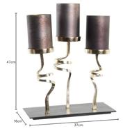 Kaarshouder DKD Home Decor Kristal Aluminium (37 x 16 x 47 cm) - thumbnail