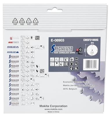 Makita EFFICUT E-08903 E-08903 Cirkelzaagblad 216 x 30 x 2 mm Aantal tanden: 60 1 stuk(s)