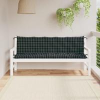 VidaXL Tuinbankkussens 2 st oxford stof ruitpatroon zwart - thumbnail