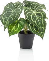 Anthurium bush in pot 23 cm kunstbloem zijde nepbloem Emerald - Emerald - thumbnail