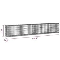 Schanskorfmuur met deksels 300x30x50 cm gegalvaniseerd staal - thumbnail
