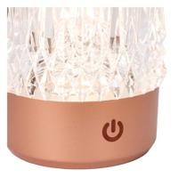 Lucide LILY - Oplaadbare Tafellamp - Accu/Batterij - Ø 8 cm - LED 3 StepDim - 1x3W 2700K/3000K - Koper - Set van 3 - thumbnail