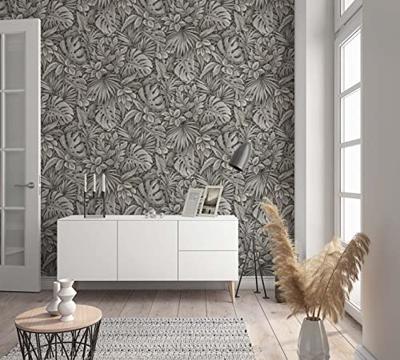 Noordwand Botanica Behang met grote bladeren 33305