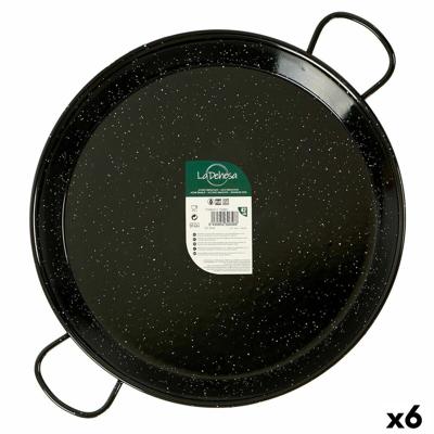 Pan La Dehesa Zwart Geëmailleerd Staal Ø 42 cm 54 x 6 x 42 cm (6 Stuks)