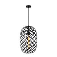 Lucide WOLFRAM - Hanglamp - Ø 32 cm - 1xE27 - Zwart - thumbnail