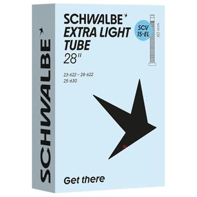 SCHWALBE binnenband scv15-el 23/28-622/630 60mm zwart