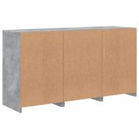 Dressoir met LED-verlichting 123x37x67 cm betongrijs - thumbnail